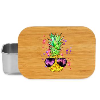 Bunte Ananas Kunst - Lunch Box - Silber - Vorne