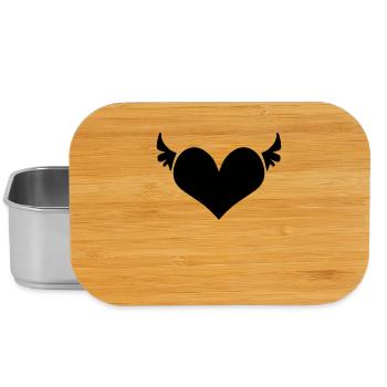 Heart Angel Wings - Lunch Box - silver - Front