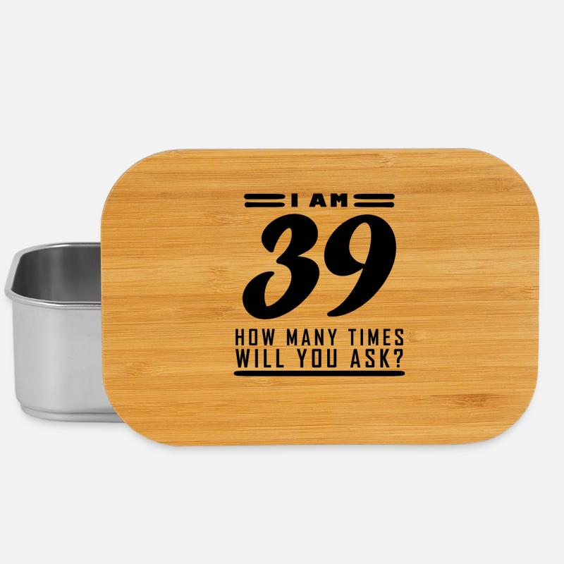 Ich bin 39 – 39. Geburtstag Geschenk - Lunch Box - Silber