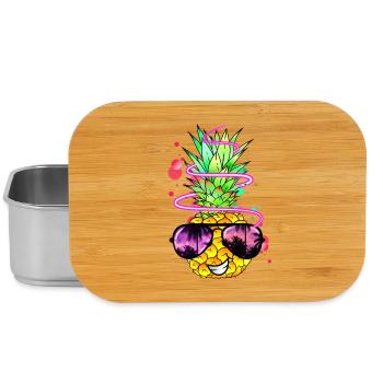 Ananas cool bunt spritzig - Lunch Box - Silber - Vorne