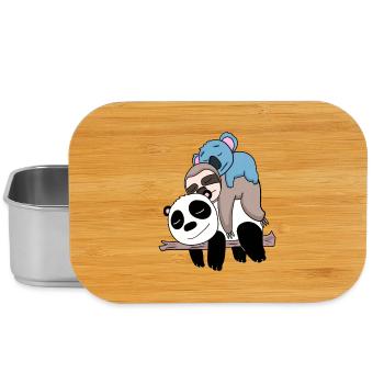 Panda sloth and koala - Lunch Box - silver - Front