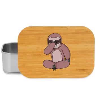 Faultier lustig - Lunch Box - Silber - Vorne