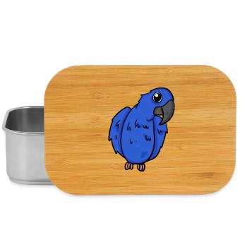 Oiseau perroquet d’ara jacinthe - Boîte à goûter - argent - Devant