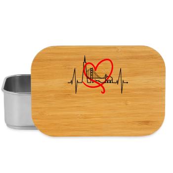 San Francisco Skyline Heartbeat Californie États-Unis - Boîte à goûter - argent - Devant