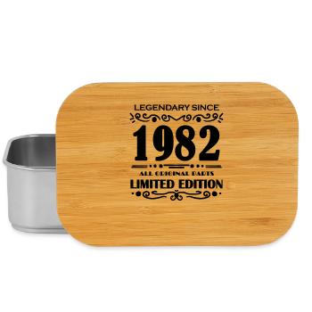 1982 - Né 1982 - Année de construction 1982 - Boîte à goûter - argent - Devant