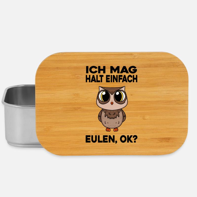 Eule - Lunch Box - Silber