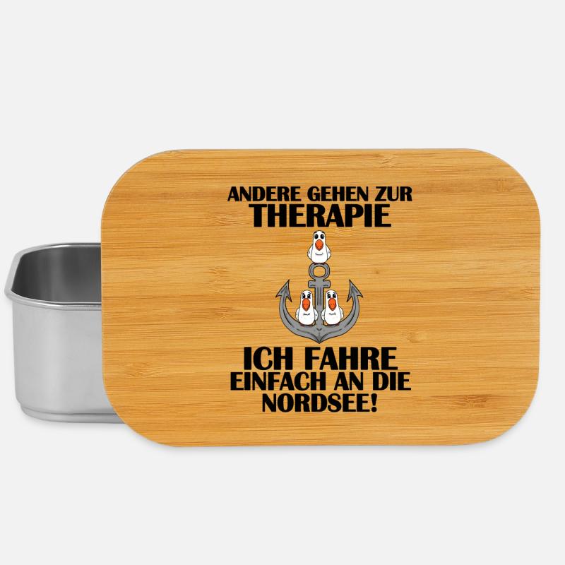 Nordsee Plattdeutsch Spruch Moin Möwe Anker - Lunch Box - Silber