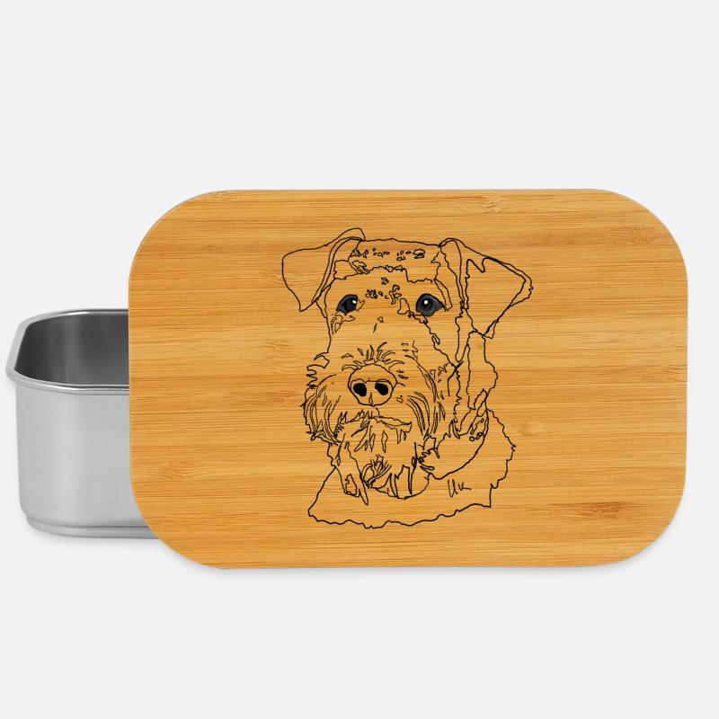 Airedale Terrier - Lunch Box - Silber