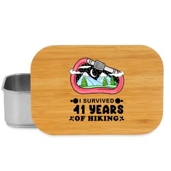 Berg Wanderer 41. Geburtstag 41 Jahre alt Geschenk - Lunch Box - Silber - Vorne