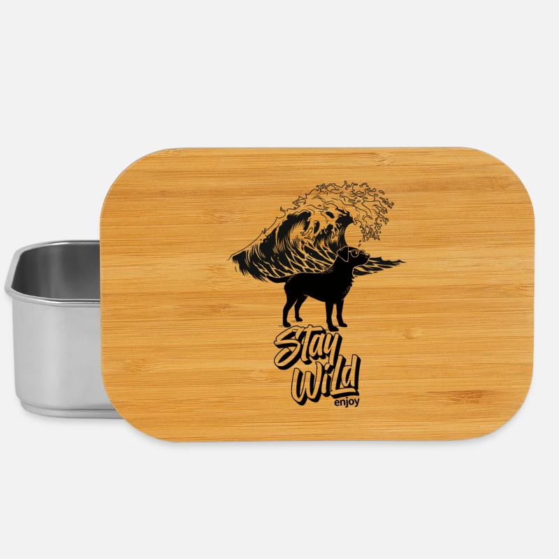 Water Wall Surfer Silhouette - Lunch Box - silver