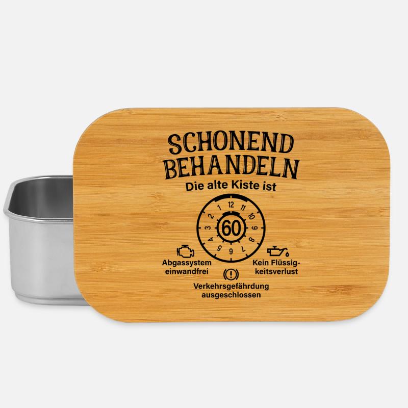 60. Geburtstag Alte Kiste 60 Schonend Behandeln - Lunch Box - Silber