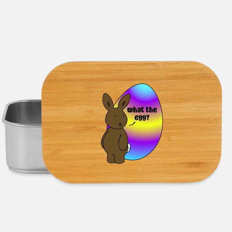 Frohe Ostern - Osterhase mit Osterei - Lunch Box - Silber