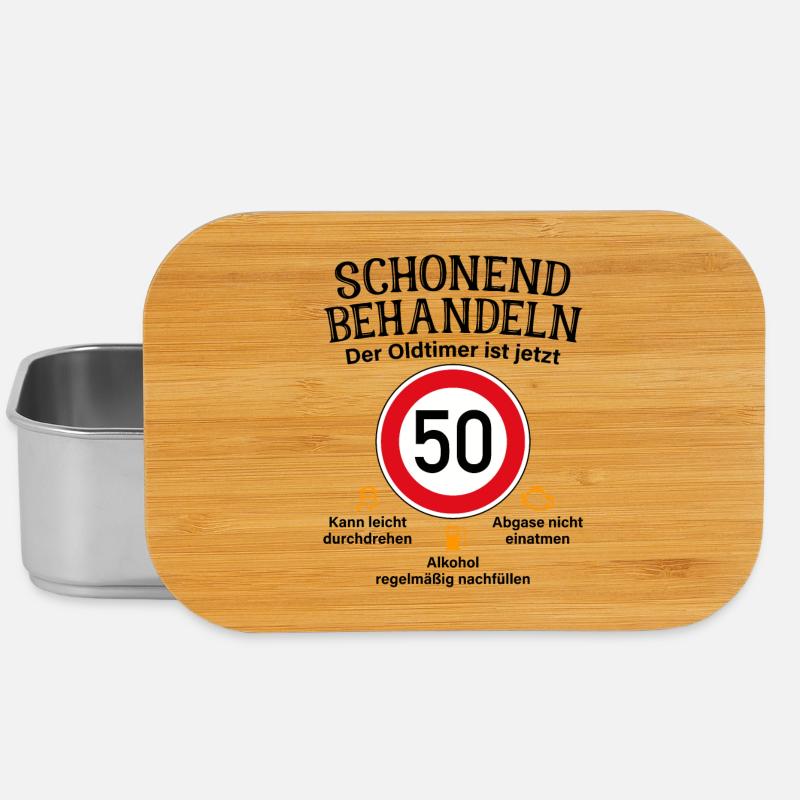 50. Geburtstag Schonend Behandeln Oldtimer Ist 50 - Lunch Box - Silber