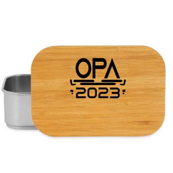 Opa 2023 - Opa werden - Opa Geschenk - Lunch Box - Silber - Vorne
