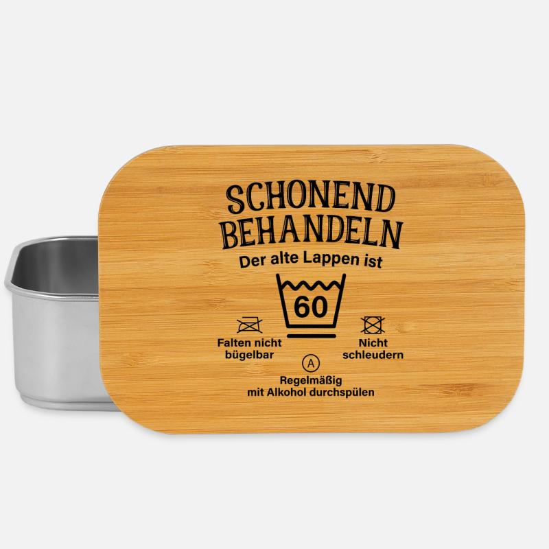 60. Geburtstag Schonend Behandeln Alte Lappen 60 - Lunch Box - Silber