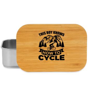 Radfahrer Junge - Lunch Box - Silber - Vorne