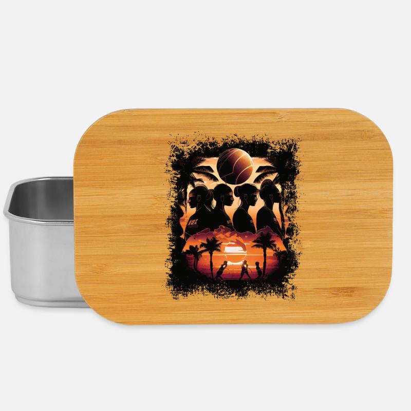 Beach Volleyball - Lunch Box - Silber