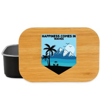 Le bonheur vient par vagues - Boîte à goûter - noir - Devant