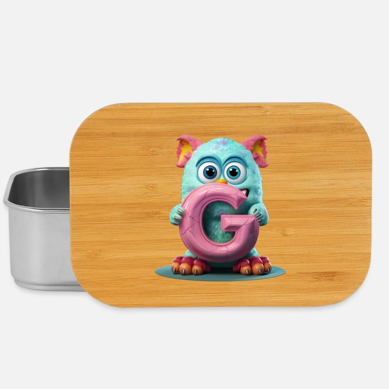 Pastellmonster mit verzaubertem G - Lunch Box - Silber