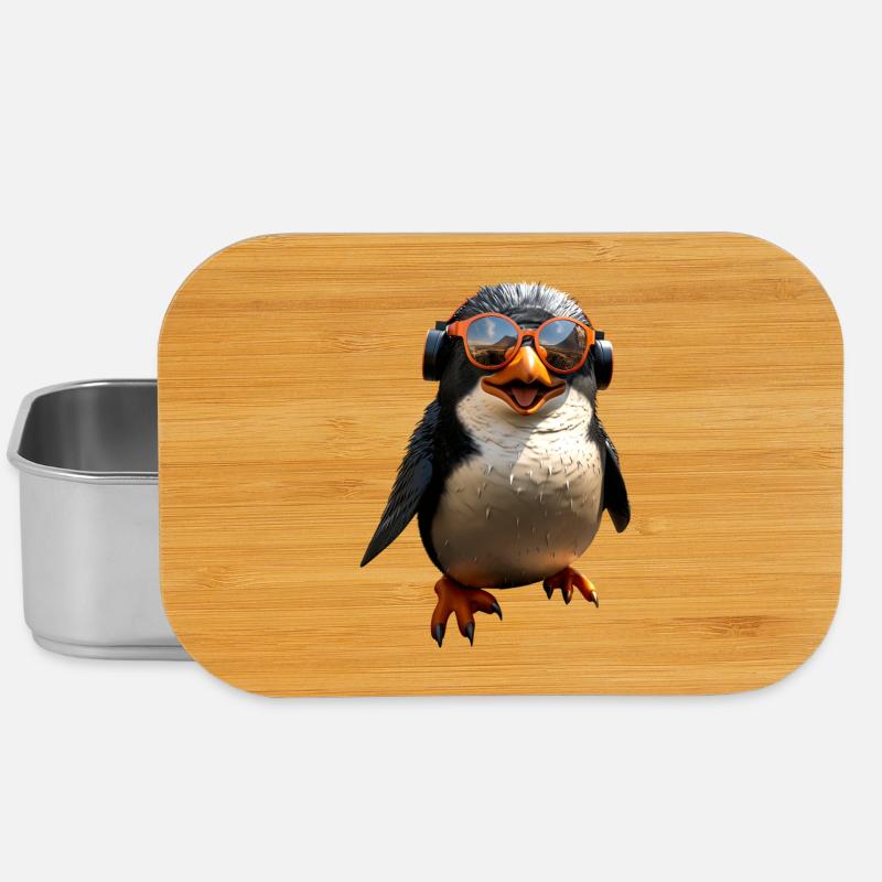 Pinguin Sonnenbrille Geschenk Ich Liebe Pinguine - Lunch Box - Silber