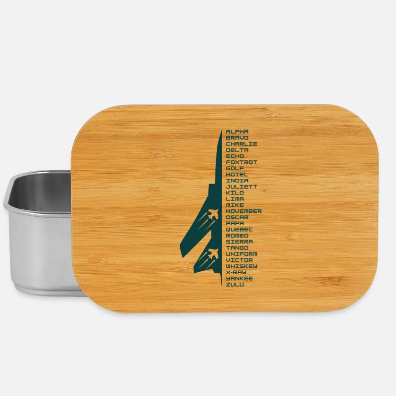 Phonetic alphabet - Lunch Box - silver