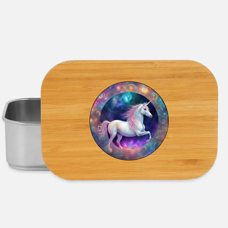Galaktisches Einhorn Kreis - Lunch Box - Silber