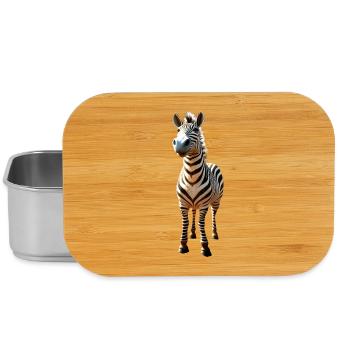 Zebra Africa I Love Cute Zebras Wilderness Zebra - Lunch Box - silver - Front