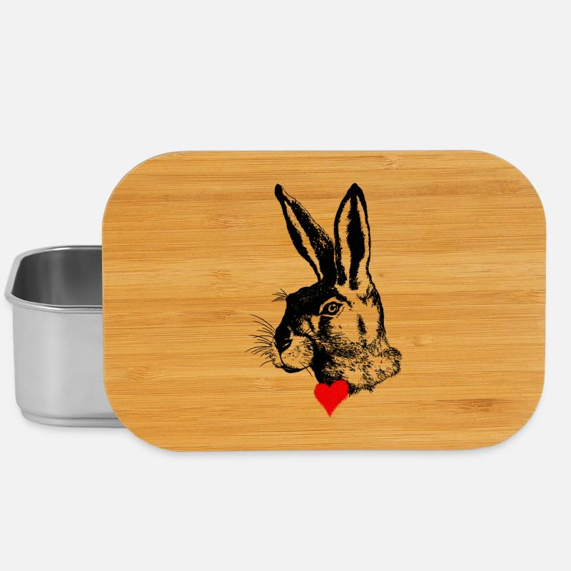 Stylish bunny design – Easter bunny - Lunch Box - silver