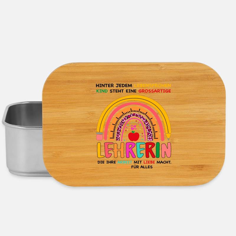 Lehrerin Spruch Geschenke Lehrerinnen Abschied - Lunch Box - Silber