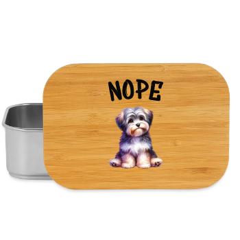 Havanese Nope Doggy Play of Colors - Lunch Box - silver - Front