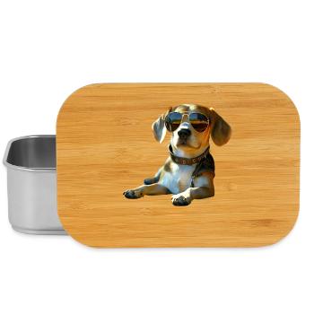 Beagle Welpe Beagles Süßer Hund English Beagle - Lunch Box - Silber - Vorne