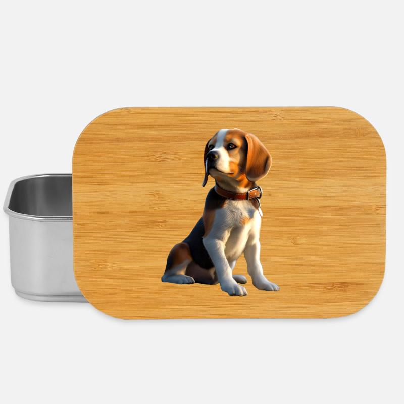 Beagle Chiot Beagles Chien mignon Beagle anglais - Boîte à goûter - argent