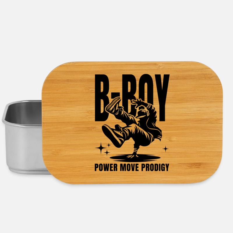 B-Boy Silhouette Breakdance Breaking Dance Hip-Hop - Lunch Box - Silber