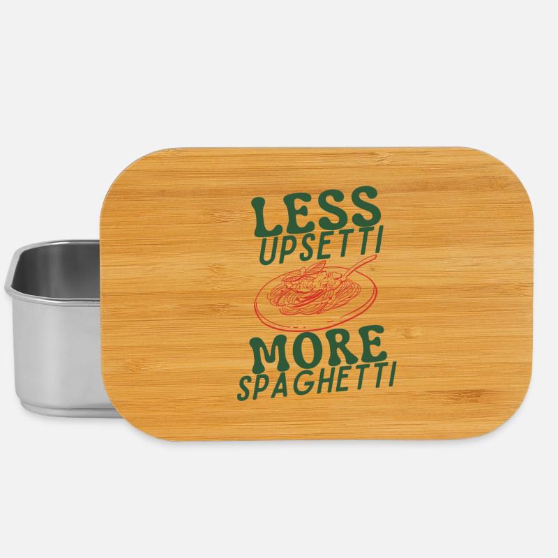 Less Upsetti More Spaghetti - Lunch Box - Silber