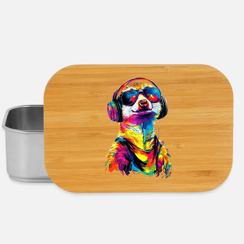 Erdmännchen Sonnenbrille Bunt Süßes Erdmännchen - Lunch Box - Silber