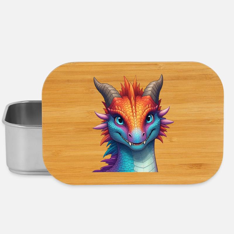 Lebendiger Arkaner Drache - Lunch Box - Silber