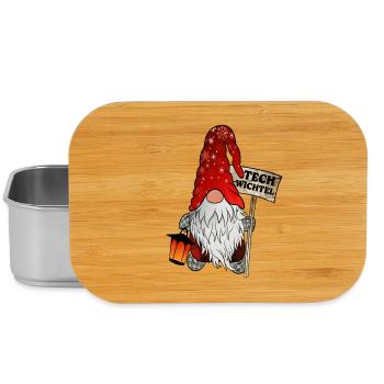 Tech Gnome – IT Christmas Gnome - Lunch Box - silver - Front