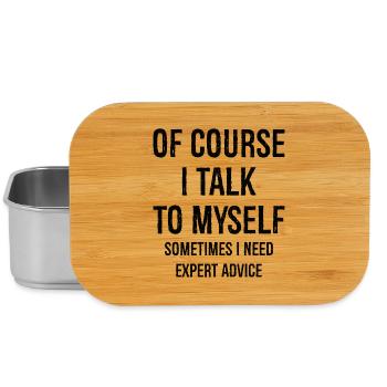 Of Course I Talk to Myself - Boîte à goûter - argent - Devant