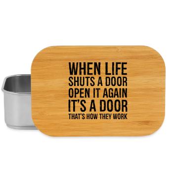 when life shuts a door - Lunch Box - Silber - Vorne