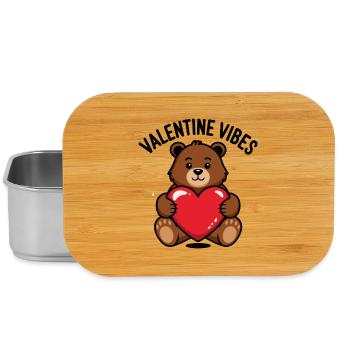 Valentine vibes for lovers on Valentine's Day - Lunch Box - silver - Front