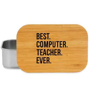 Meilleur professeur d’informatique de tous les temps - Boîte à goûter - argent - Devant