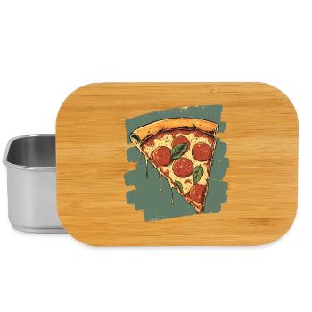 Pizza Retro - Lunch Box - silver - Front