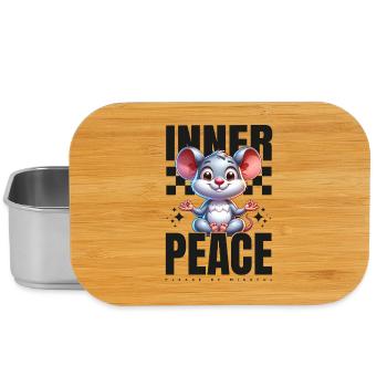 Inner Peace – Süße Zen Yoga Maus Meditation - Lunch Box - Silber - Vorne