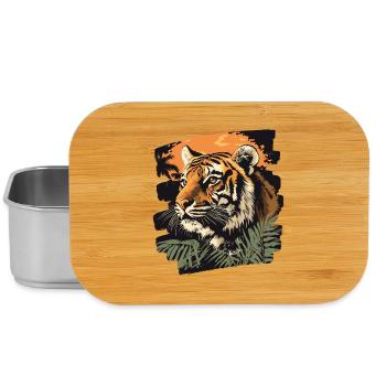 Tiger Retro - Lunch Box - Silber - Vorne