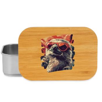 Sloth Retro - Lunch Box - silver - Front