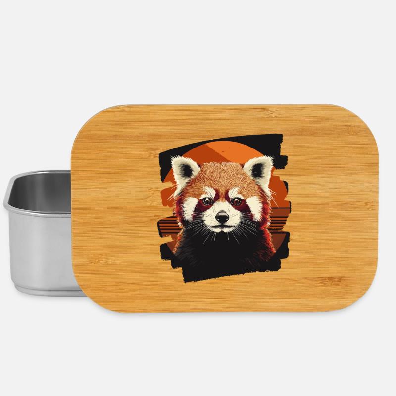 Roter Panda - Lunch Box - Silber