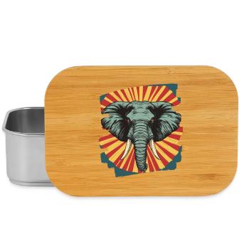 Elefant Retro - Lunch Box - Silber - Vorne