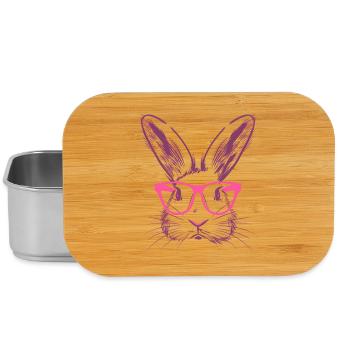 Rabbit Bunny Ears Glasses Bunny Bunny Gift - Lunch Box - silver - Front