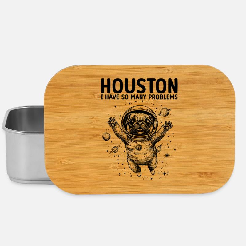 Houston I Have So Many Problems Mops Weltall - Lunch Box - Silber