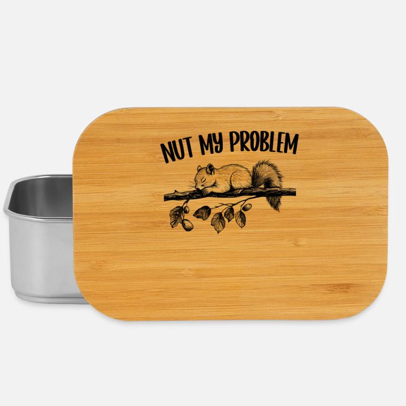 Nut My Problem Eichhörnchen Niedlich Geschenk - Lunch Box - Silber